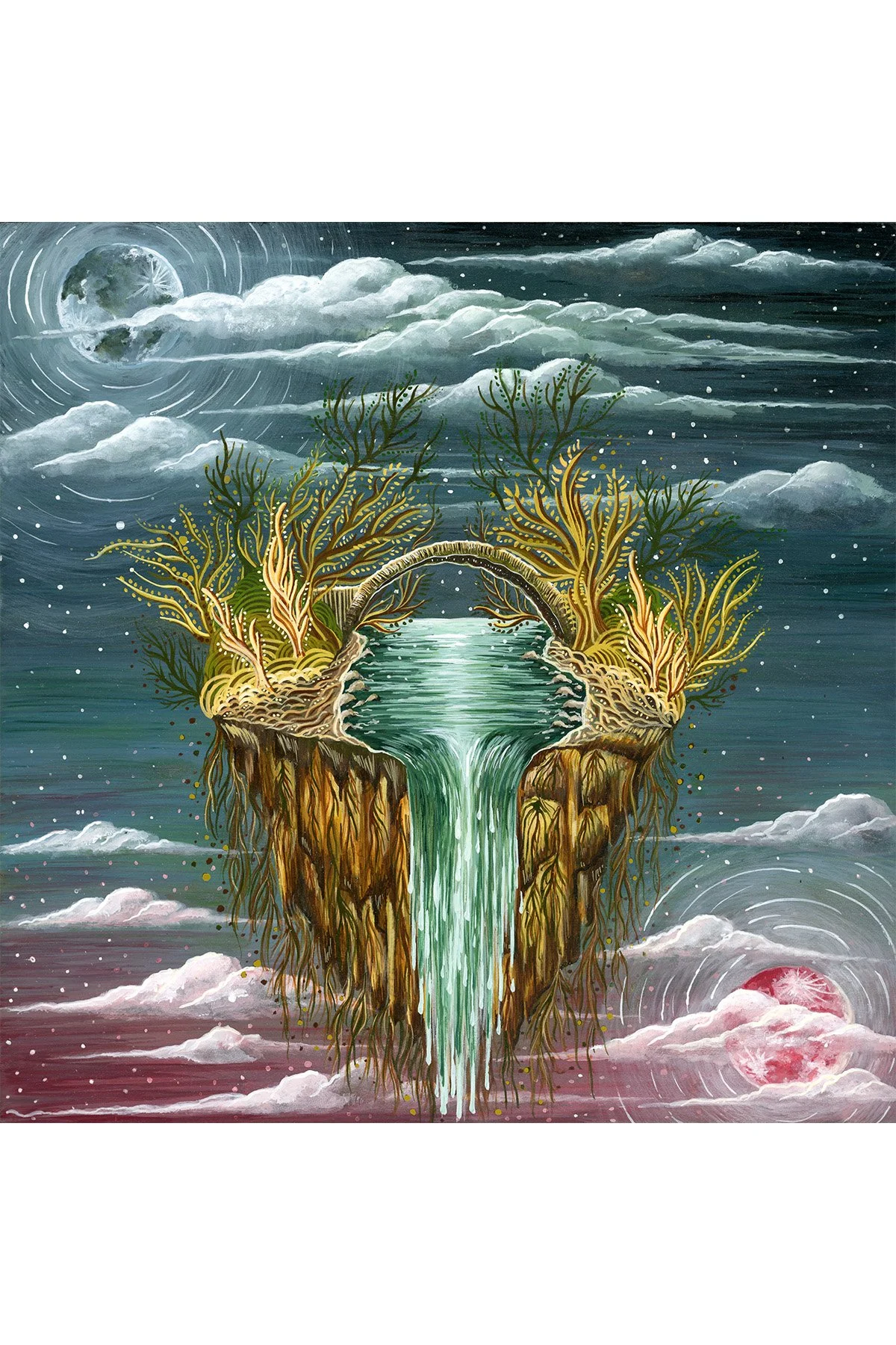 Bridge Between Two Worlds' Surreal Fantasy Archival Art Print